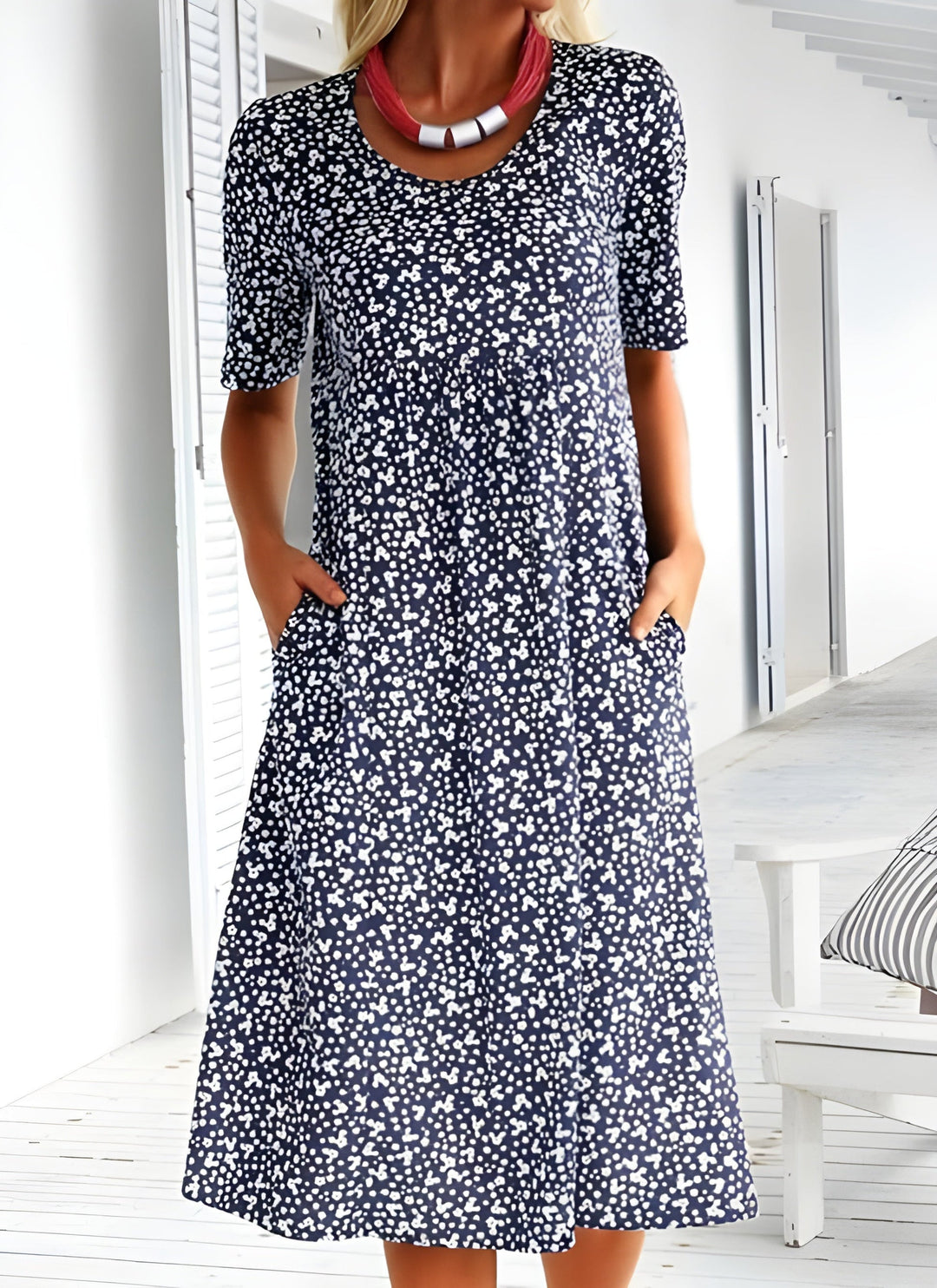 Qahira | Casual Round Neck Dress
