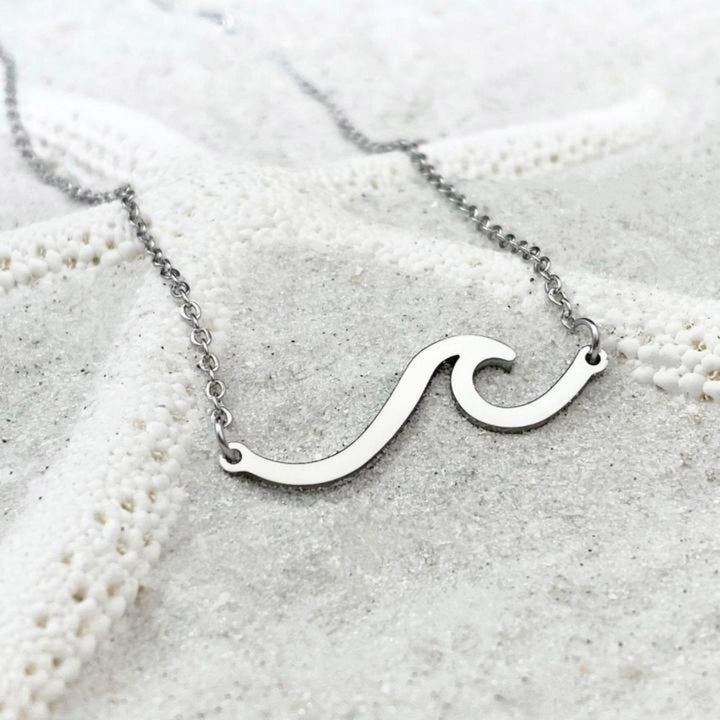 Adelyn™ Silver Sea Wave Necklace