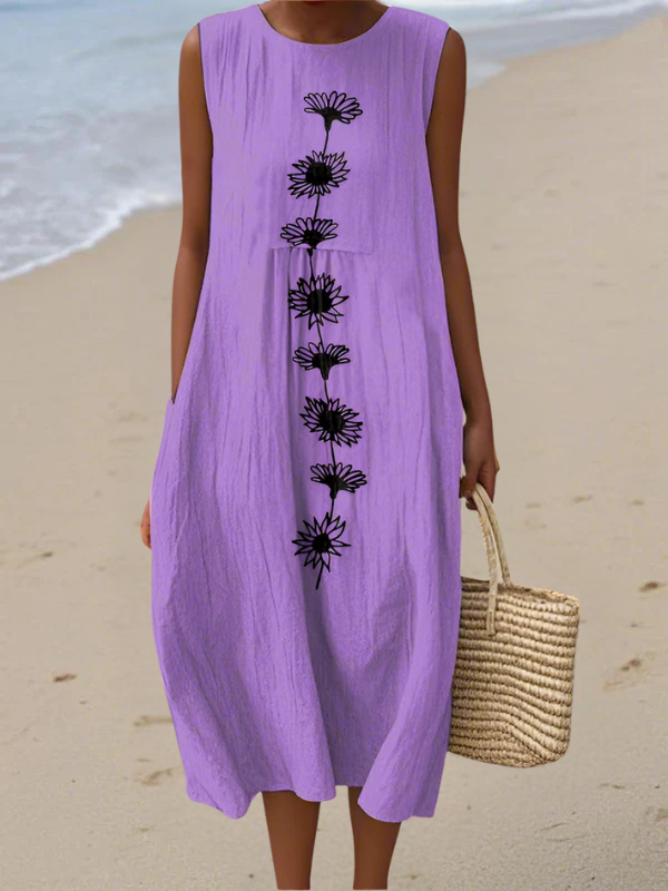 Emma™ Violet Blossom Midi Dress