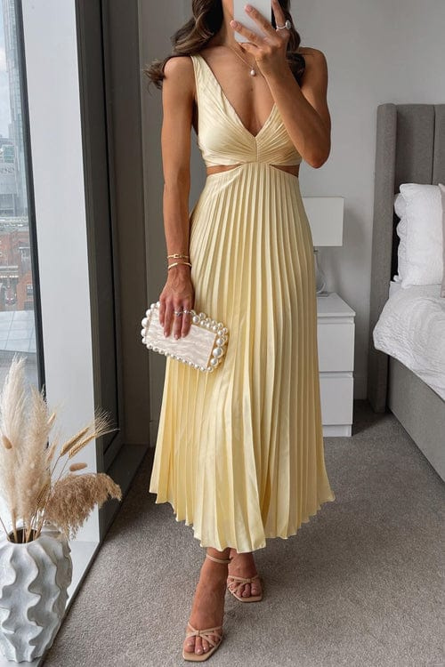 Catriona™ Pleated Dress With Neckline