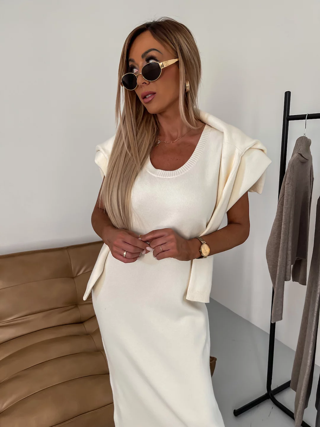 Karin™  Knit Midi Dress & Turtleneck Sweater