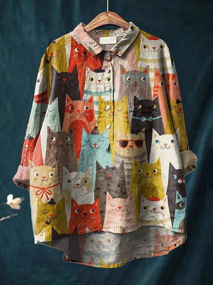 Tresha™ Playful Doggie Print Blouse