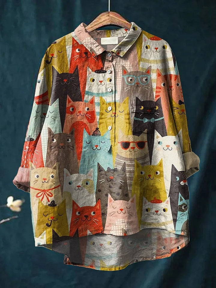 Tresha™ Playful Doggie Print Blouse