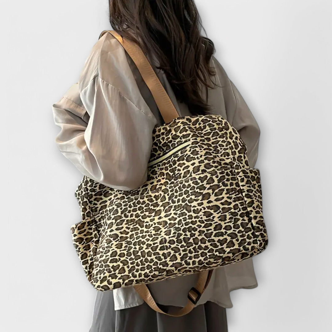 Marnie™ Leopard Patterned Canvas Crossbody Bag