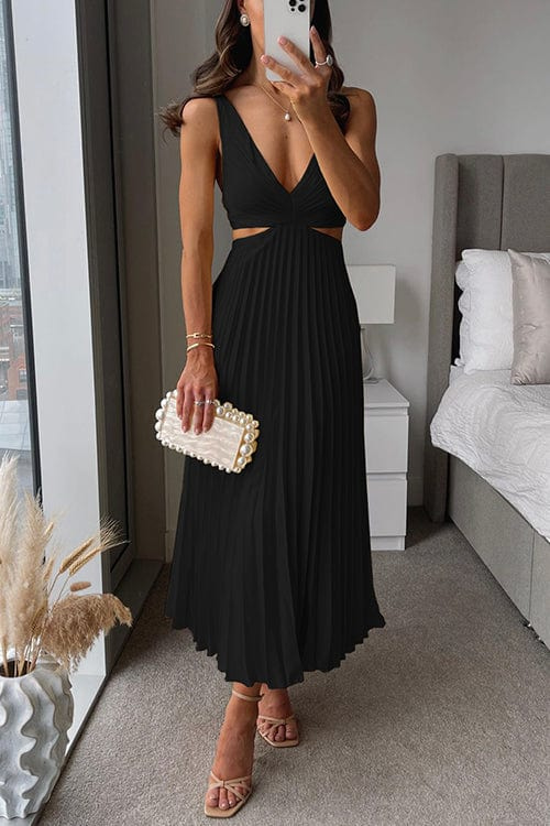 Catriona™ Pleated Dress With Neckline