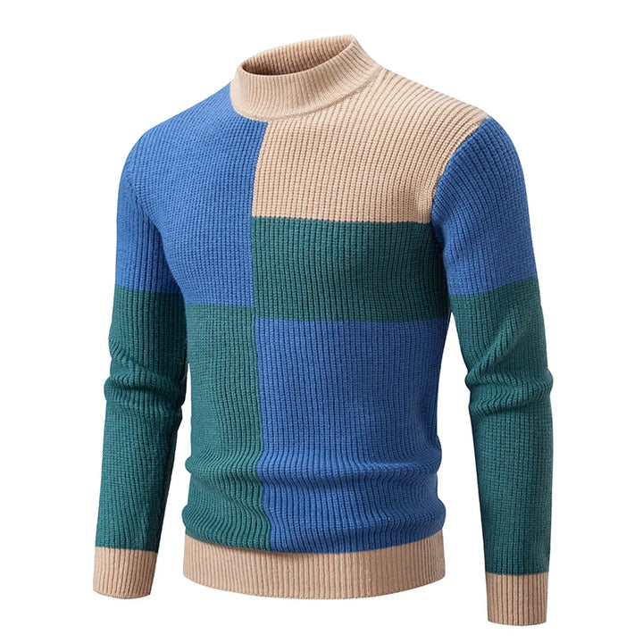 Steve™ Knitted sweater with stand-up collar