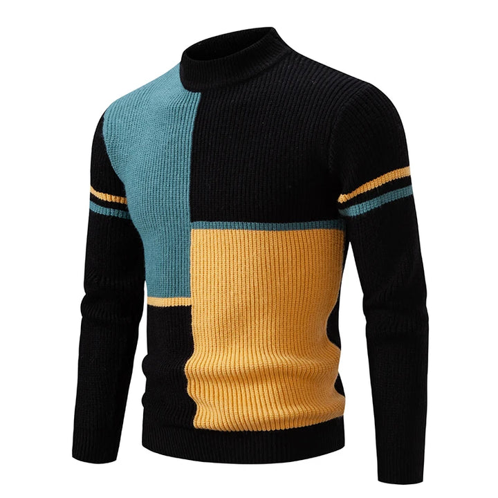 Steve™ Knitted sweater with stand-up collar