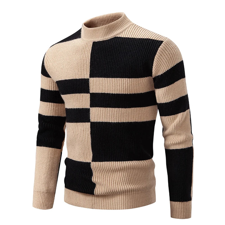 Steve™ Knitted sweater with stand-up collar
