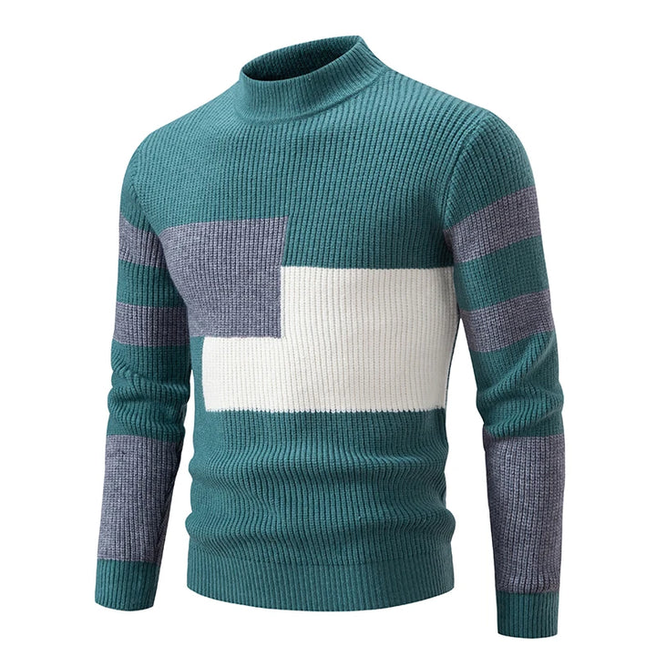Steve™ Knitted sweater with stand-up collar