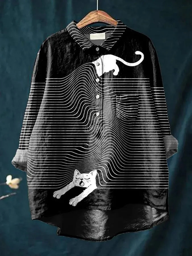 Tresha™ Playful Doggie Print Blouse
