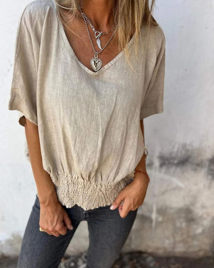 Joandra™  Relaxed V-neck Top