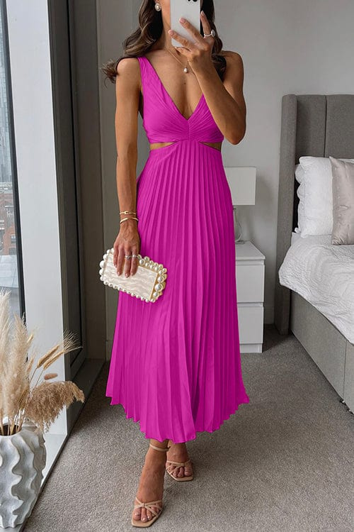 Catriona™ Pleated Dress With Neckline