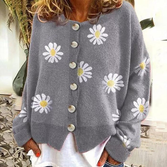 Angel™ - Cute Cardigan With Daisies