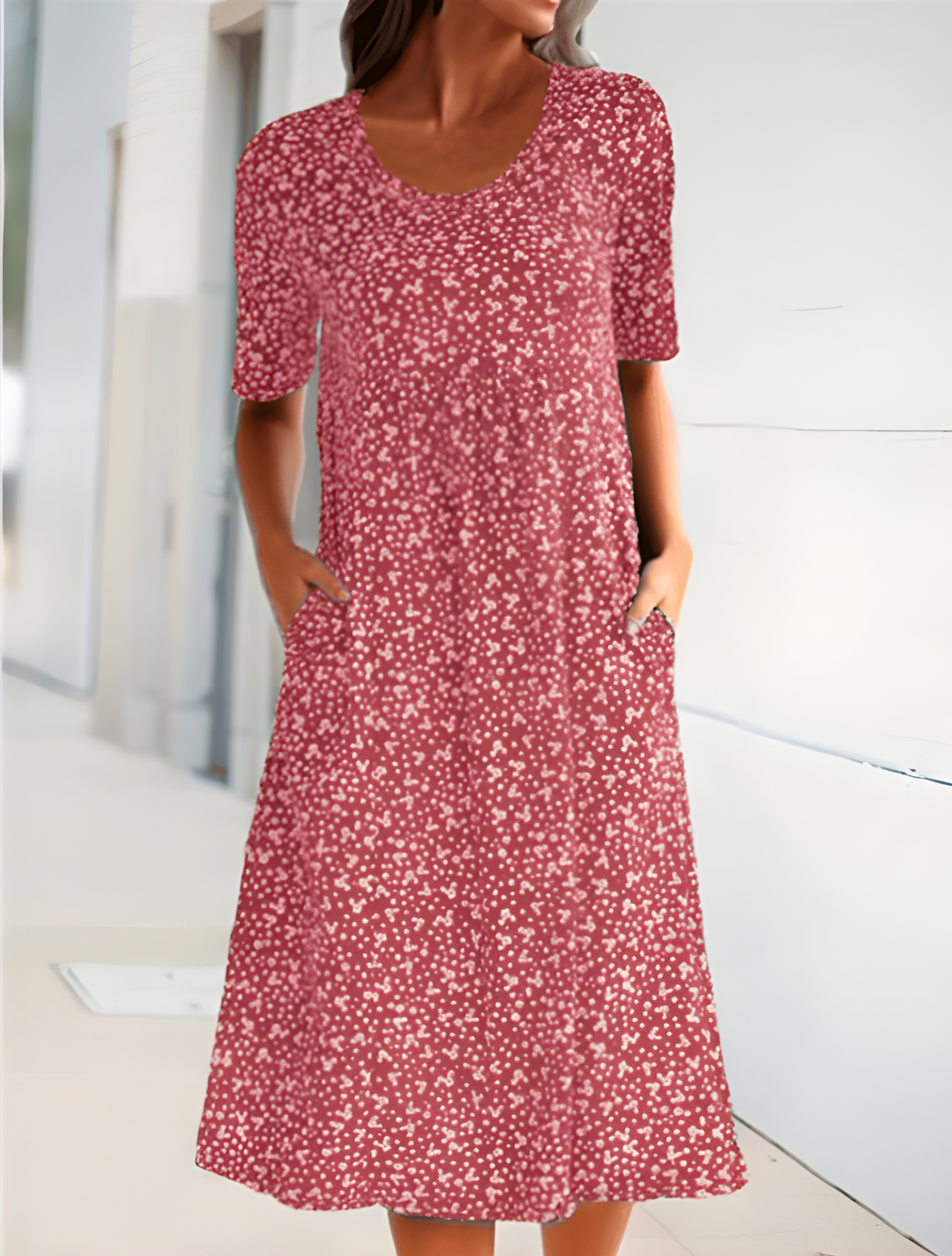 Qahira | Casual Round Neck Dress