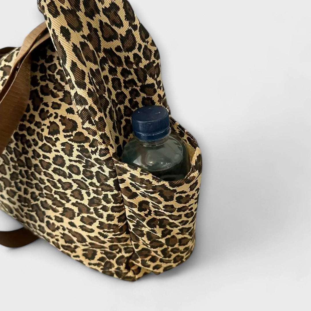 Marnie™ Leopard Patterned Canvas Crossbody Bag