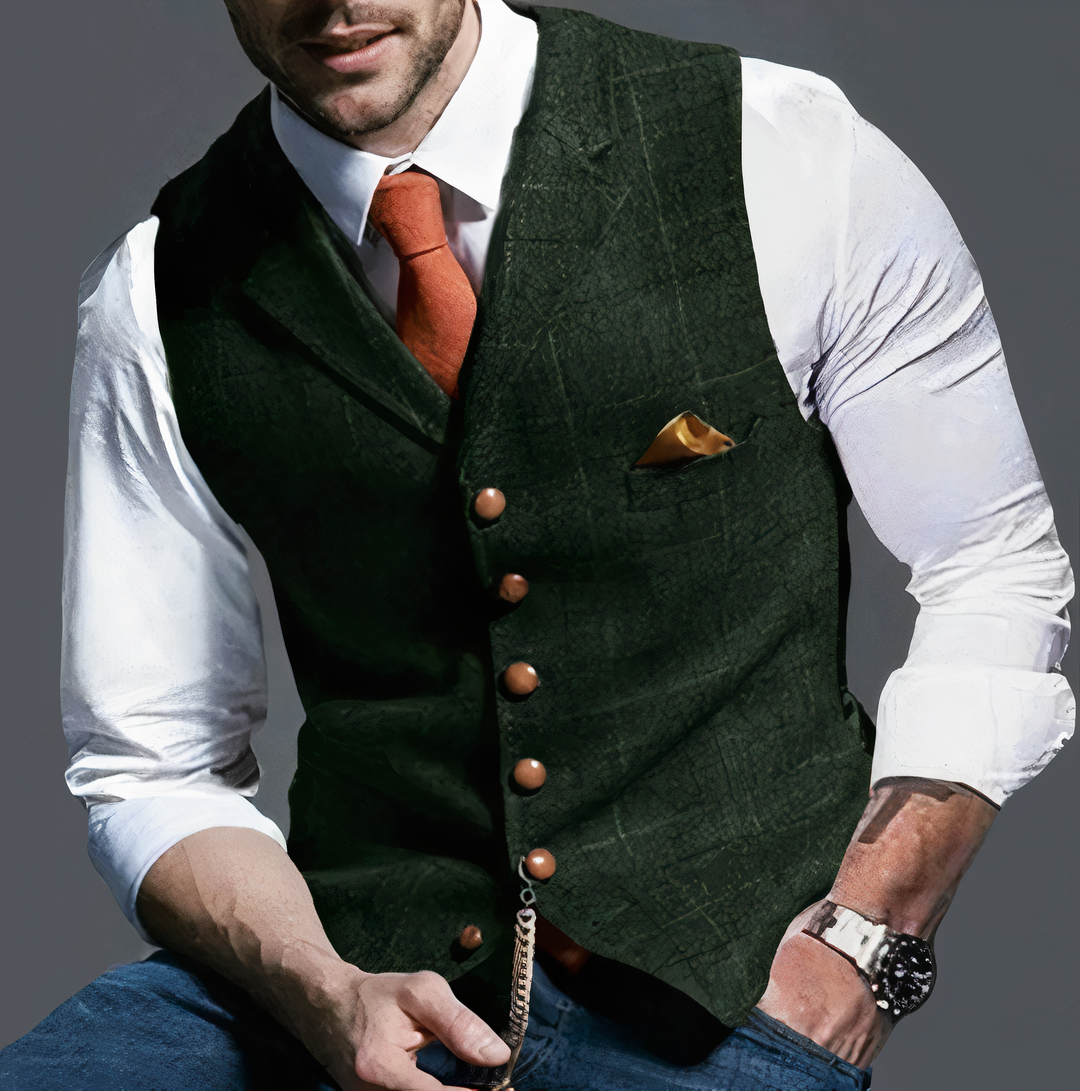 Alex™ Stylish Light Plaid Vest