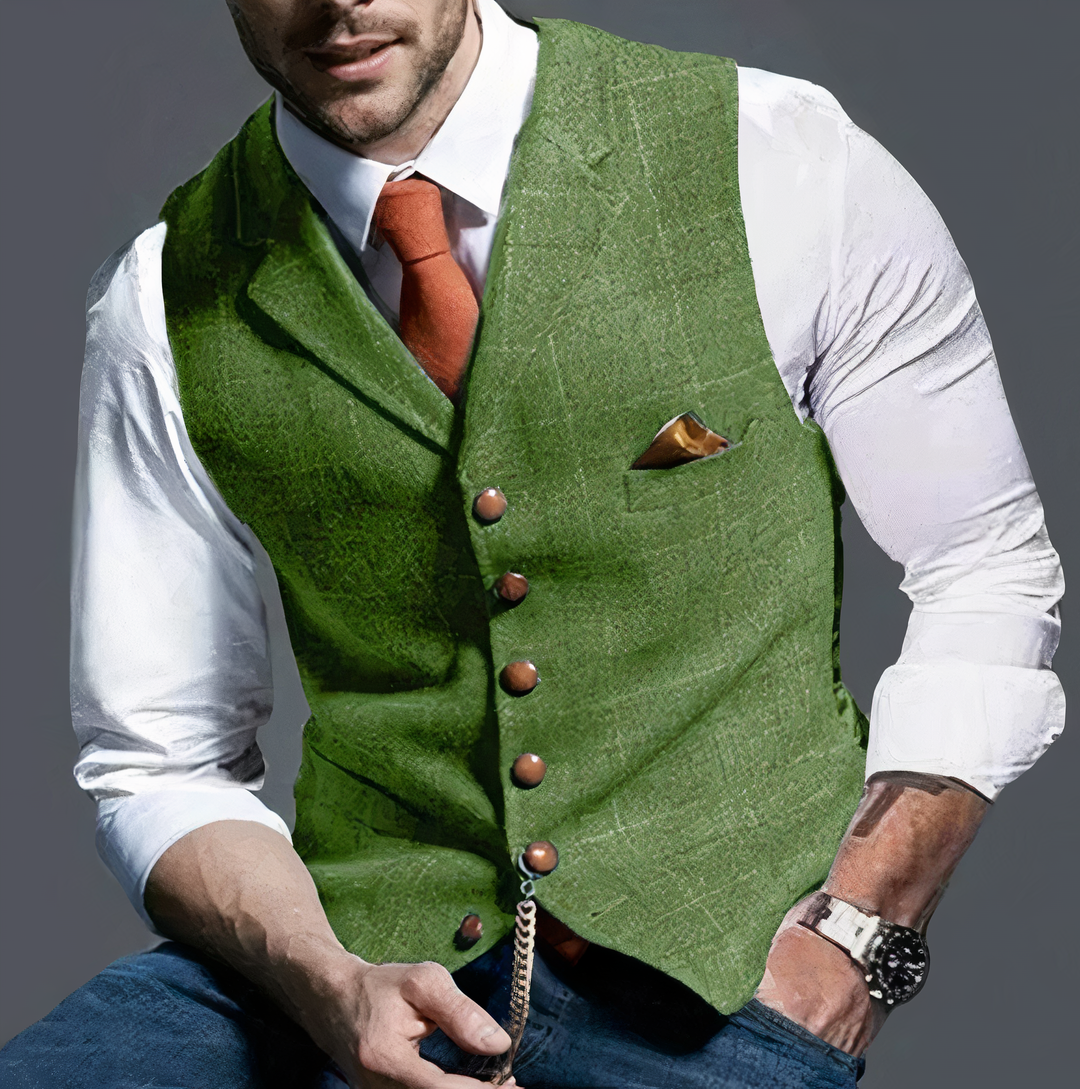 Alex™ Stylish Light Plaid Vest