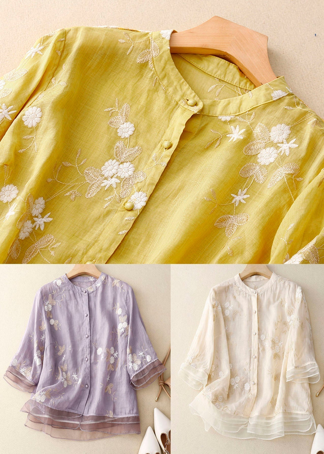 Clarice™ Embroidered Cotton Blouse