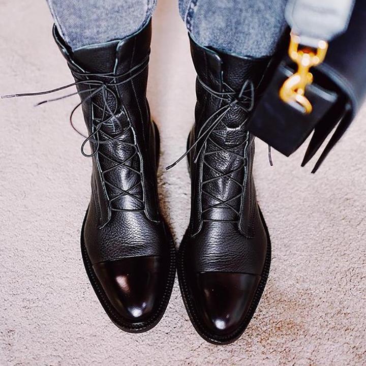 Sofia Vintage Look Heel Boots