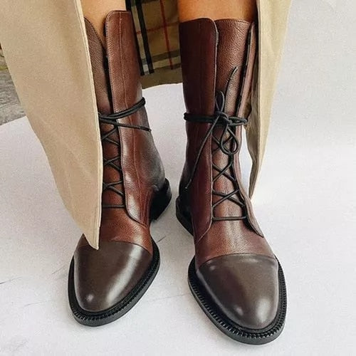 Sofia Vintage Look Heel Boots