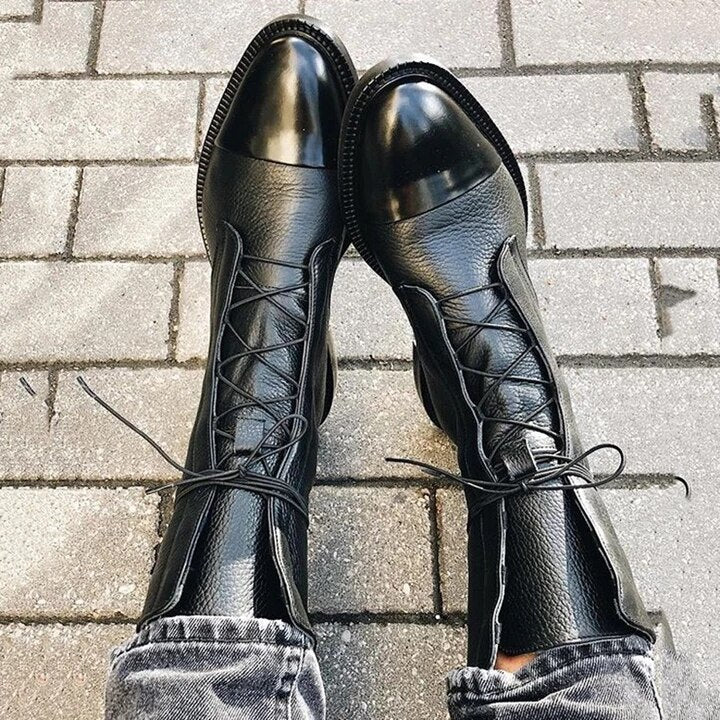 Sofia Vintage Look Heel Boots