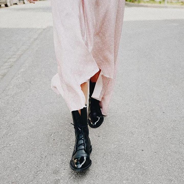 Sofia Vintage Look Heel Boots