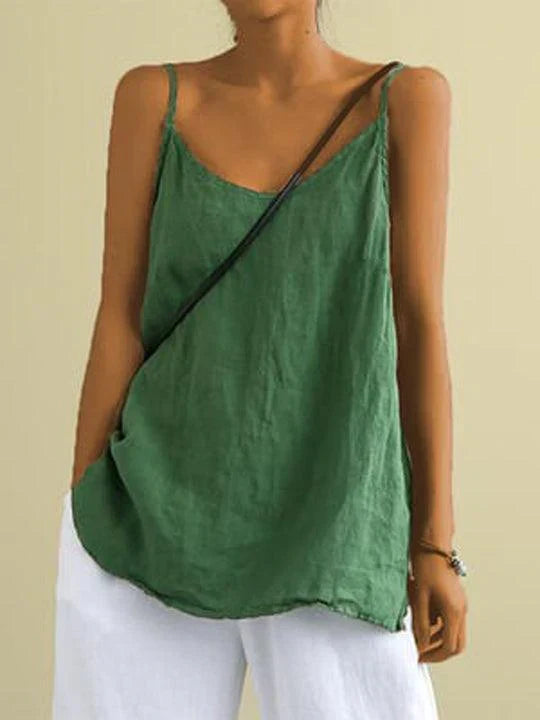 Allyson™ Spaghetti Strap Summer Linen Top