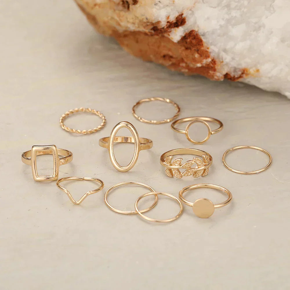Rosemary™ Pack of 11 Vintage Silver Rings