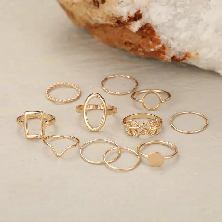 Rosemary™ Pack of 11 Vintage Silver Rings