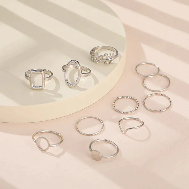 Rosemary™ Pack of 11 Vintage Silver Rings