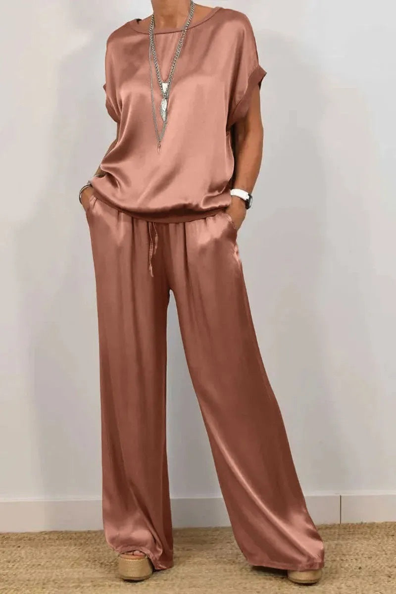 Alexis™ Loose Shirt & Wide-Leg Trousers Set