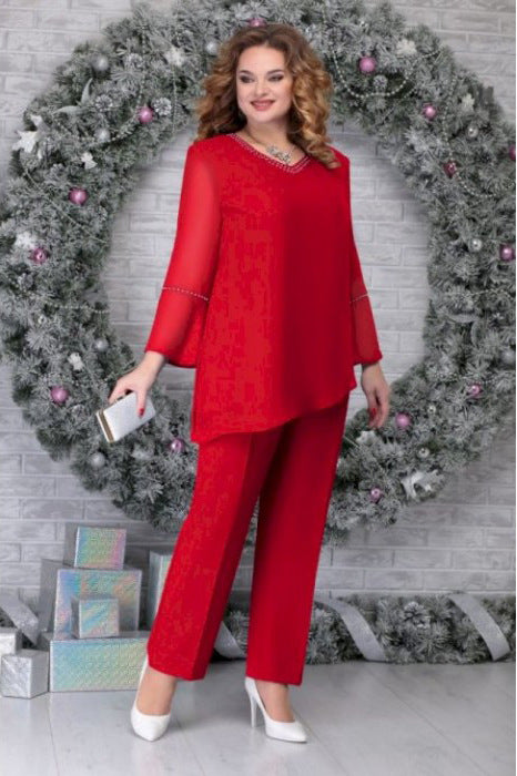 Winnie™ Plus-Size Elegant Two-Piece Pantsuit