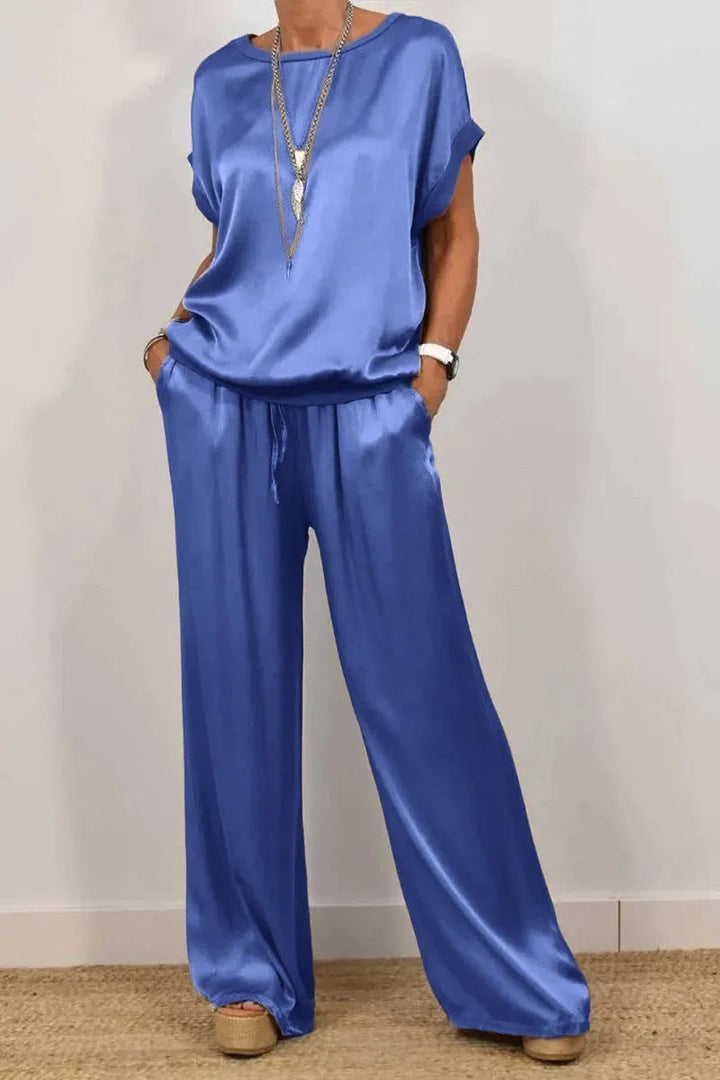 Alexis™ Loose Shirt & Wide-Leg Trousers Set