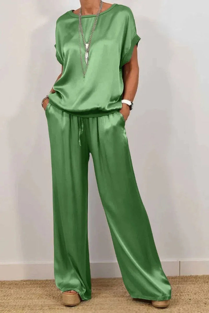Alexis™ Loose Shirt & Wide-Leg Trousers Set