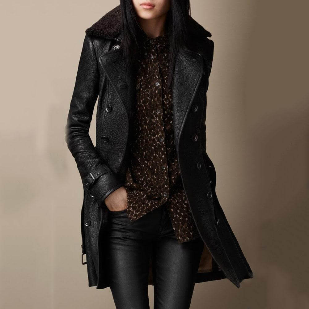 Mallory™ Luxurious Leather Trench Coat
