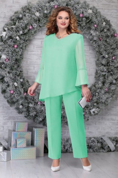 Winnie™ Plus-Size Elegant Two-Piece Pantsuit