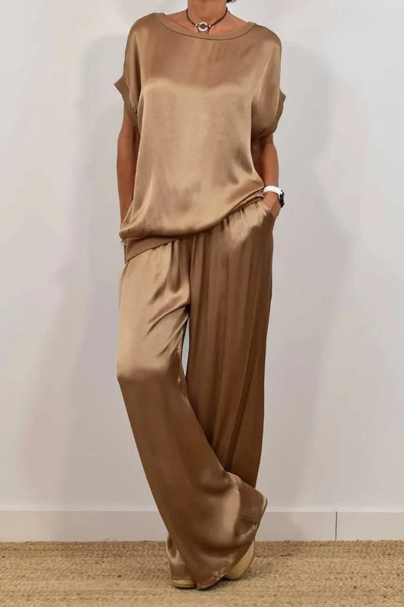 Alexis™ Loose Shirt & Wide-Leg Trousers Set