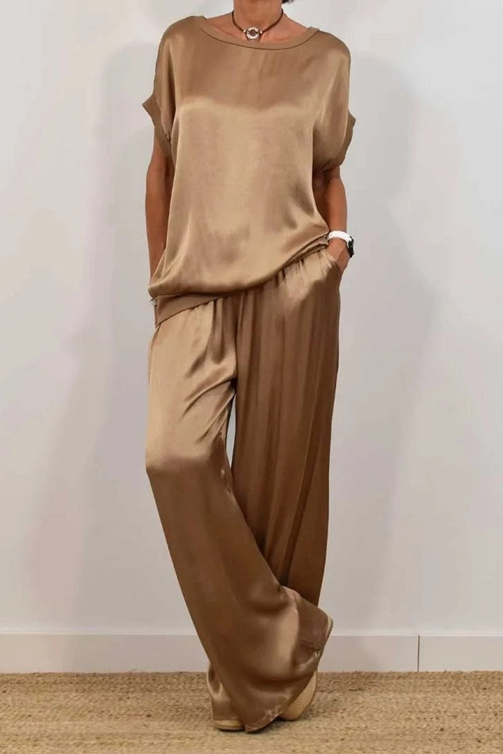 Alexis™ Loose Shirt & Wide-Leg Trousers Set