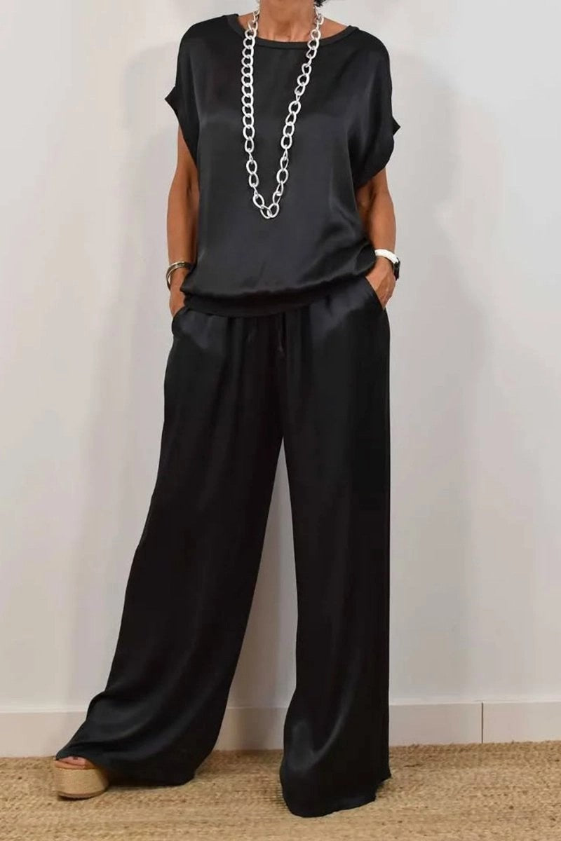 Alexis™ Loose Shirt & Wide-Leg Trousers Set