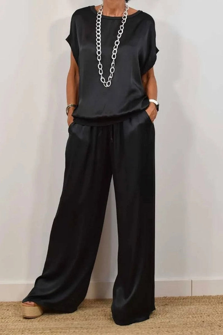 Alexis™ Loose Shirt & Wide-Leg Trousers Set