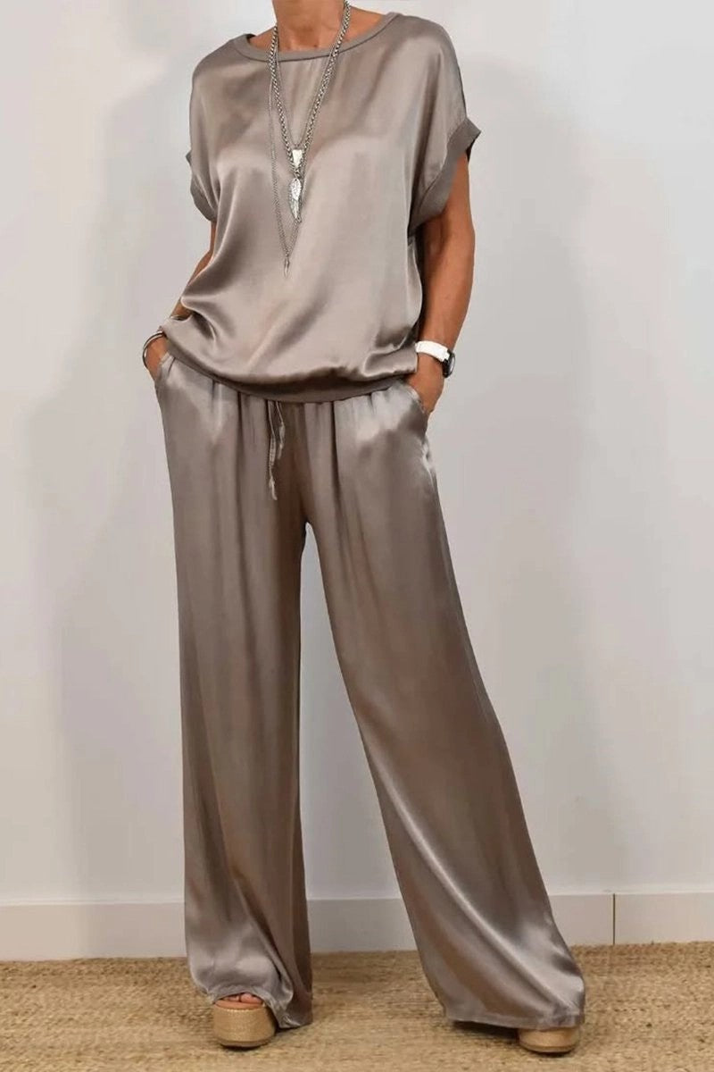 Alexis™ Loose Shirt & Wide-Leg Trousers Set