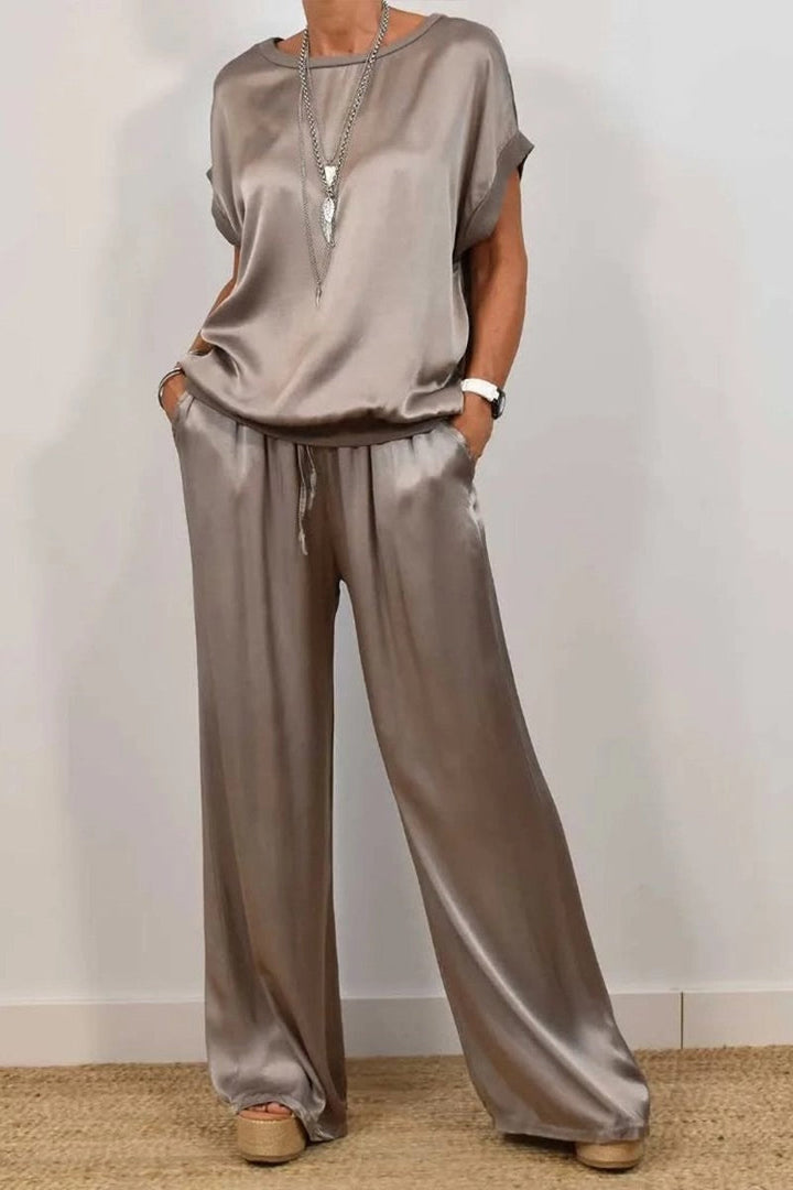 Alexis™ Loose Shirt & Wide-Leg Trousers Set