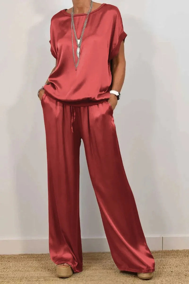 Alexis™ Loose Shirt & Wide-Leg Trousers Set