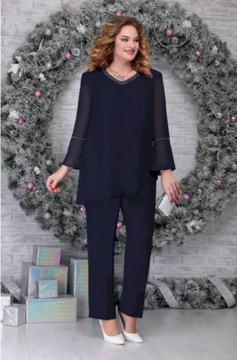 Winnie™ Plus-Size Elegant Two-Piece Pantsuit