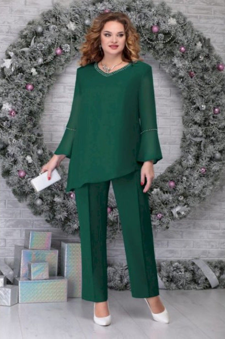 Winnie™ Plus-Size Elegant Two-Piece Pantsuit