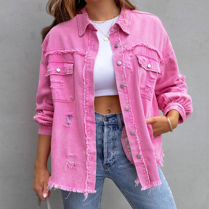 Chloe™ Ripped Denim Jacket