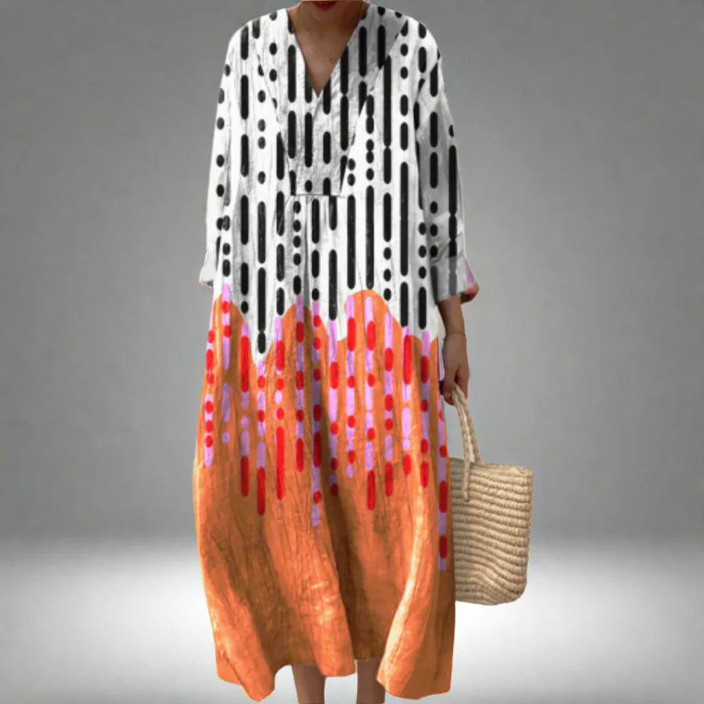Geometric Pattern Carol Dress