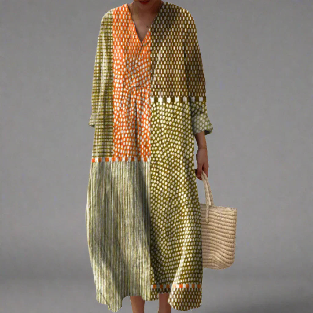 Jovi Patterned Geometric Dress
