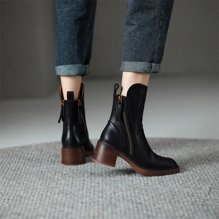 Margaret™ - Elegant Leather Boots