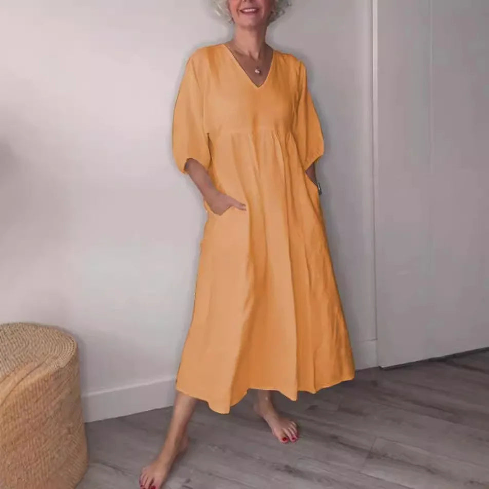 Daisy™ Elegance V-Neck Maxi Dress